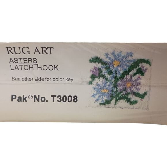 Bernat Latch Hook Kit NEW Asters Flowers Floral 12x12 Vintage 1979 Farmhouse. - Picture 5 of 16